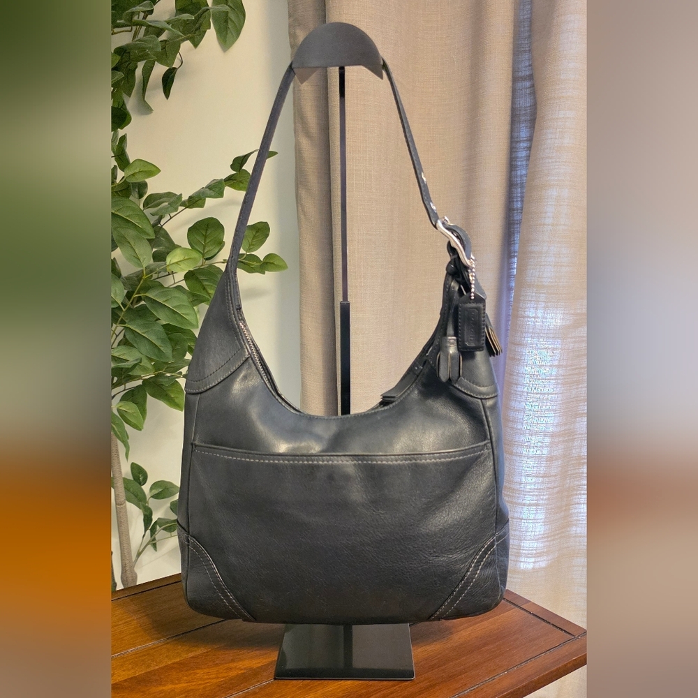 Coach Hamilton Hobo Black Leather Shoulder Bag F10280